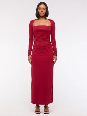 A&F 🕊️ Ava Long Sleeve Knit Maxi Dress 🍷⭐️